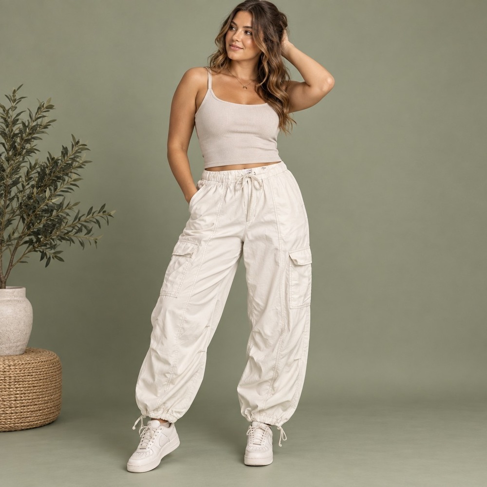 Kensie Jeans "The Parachute Pant" Women's 10/30 Large Gorpcore Streetwear Skater